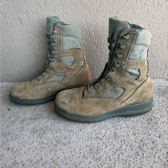 Belleville 610 ST Suede Military Boots Insulated Men’s Size 10.5W Green Outdoor - Picture 3 of 9